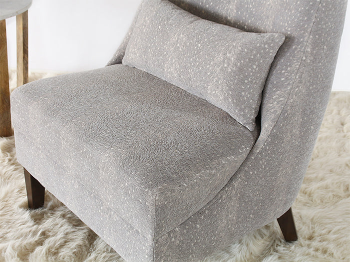 LC345 - Faux Deer Pattern Fabric Lounge Chair