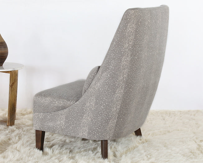 LC345 - Faux Deer Pattern Fabric Lounge Chair
