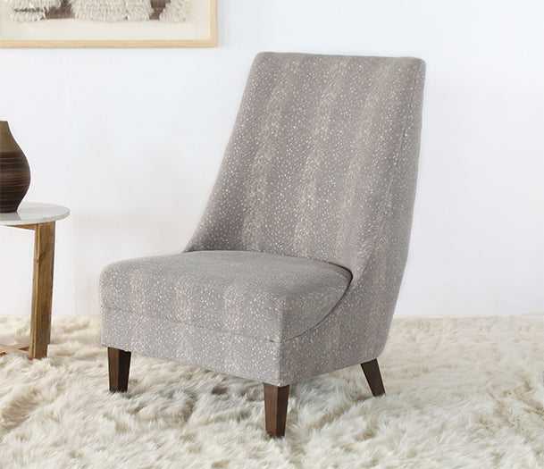 LC345 - Faux Deer Pattern Fabric Lounge Chair