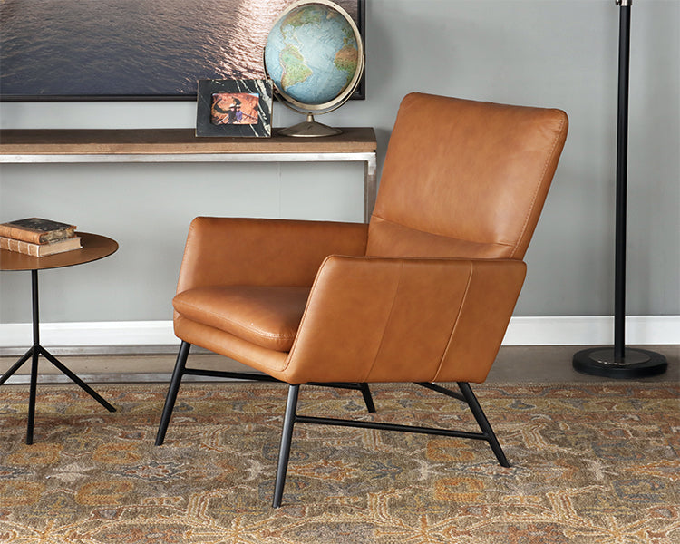 Whiskey Leather Lounge Chair