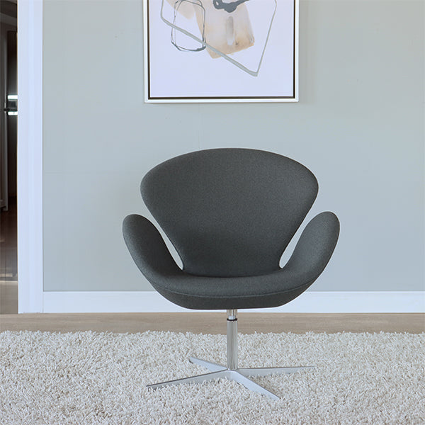 Winter Grey Jacobsen Style Swan Chair