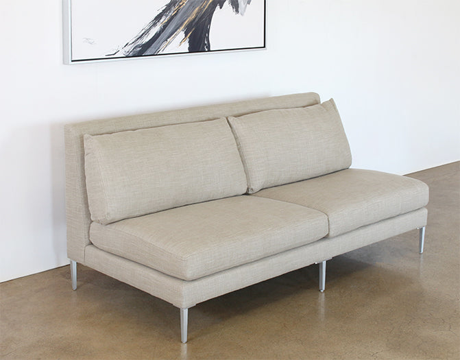 Armless Loveseat In Fawn