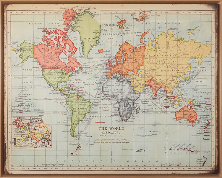 The World Map I 51.75W x 41.75H - Cleared Art