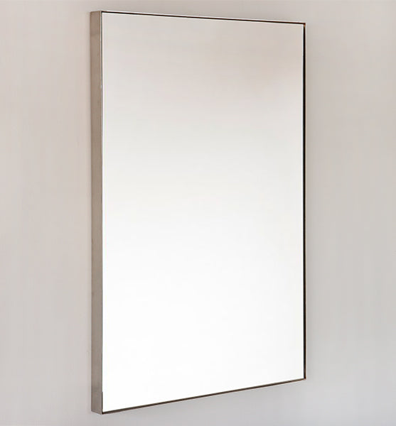 Mirror Wrapped in Brushed Steel Frame