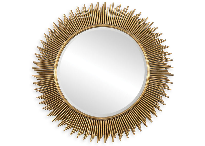 Gold Leaf Starburst Mirror - Cleared Decor