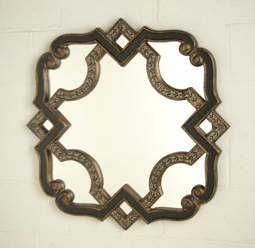 Black Gold Serpentine Mirror