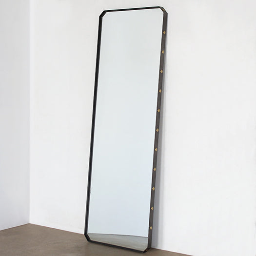 MIR92 Riveted Iron Floor Mirror