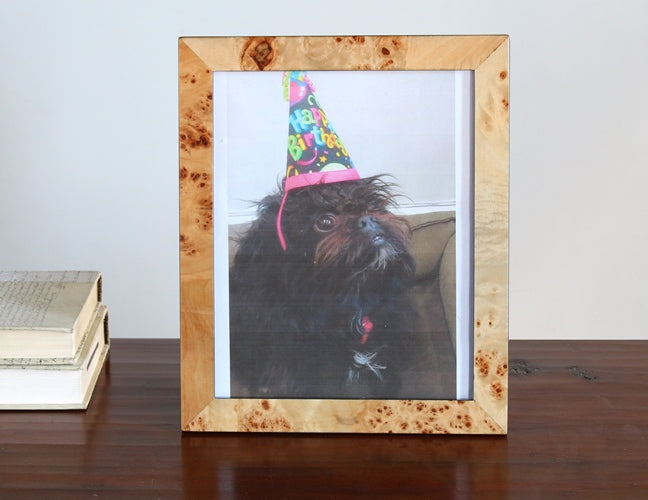 Light Burled Wood 8x10 Picture Frame