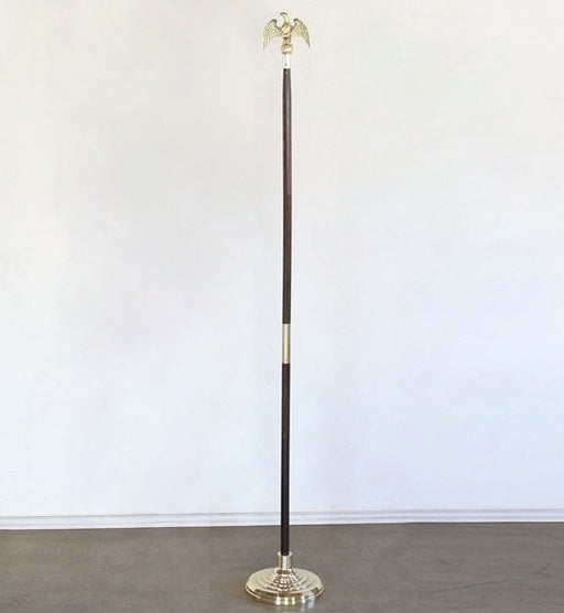 MISC141 8' Wood Flagpole with Eagle Finial and Base