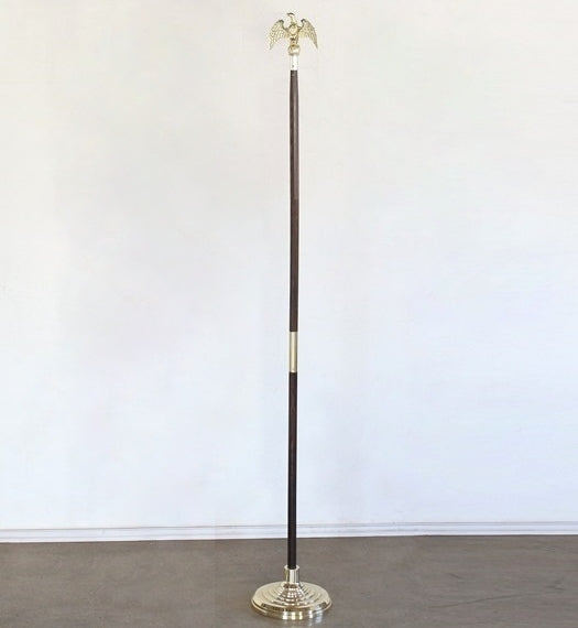 MISC141 8' Wood Flagpole with Eagle Finial and Base