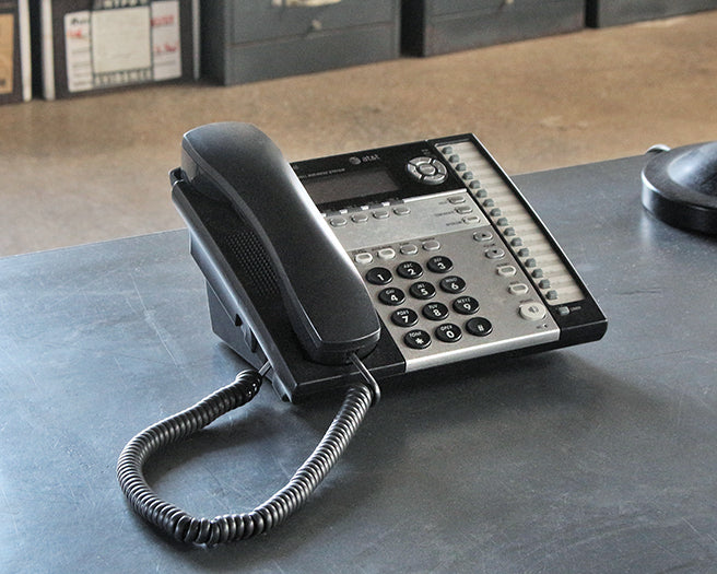 Black and Silver Office Telephone