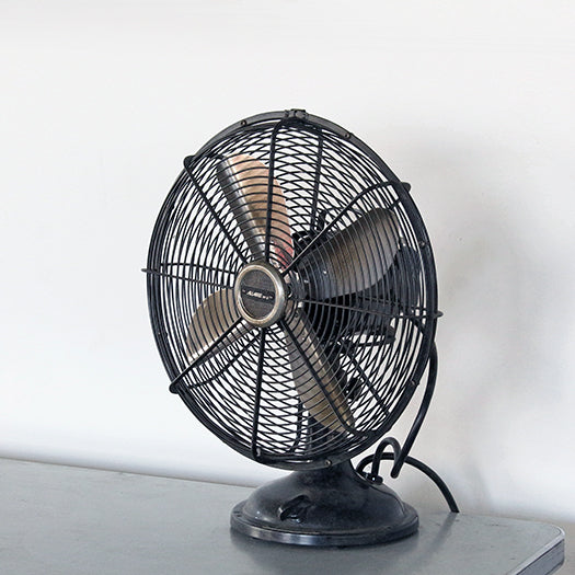 Vintage Black Industrial Table Fan