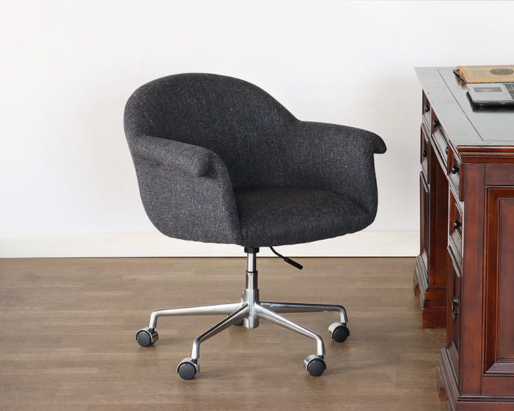 Dark Grey Office Chair on Casters