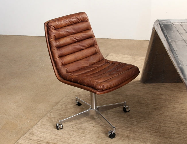 OC52 Malibu Desk Chair in Antique Whiskey Leather
