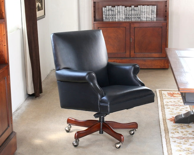 OC54 Black Leather Mid Back Executive Chair