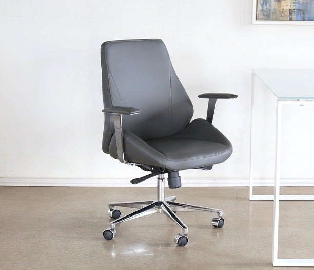 OC63 Bergen Low Back Office Chair in Gray Leatherette