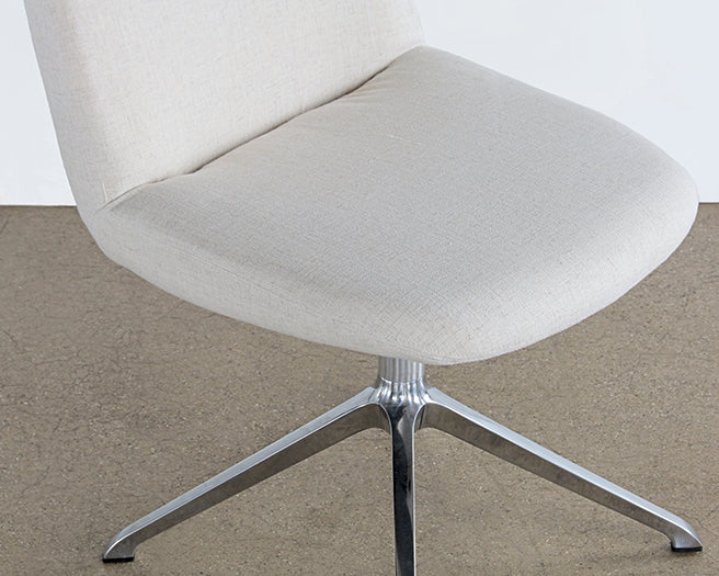 Off White Desk Chair With Swivel Base