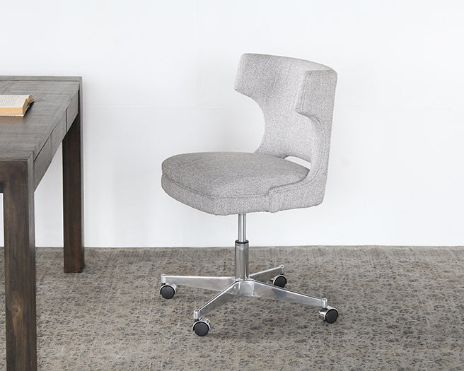 Wingback Desk Chair In Gray