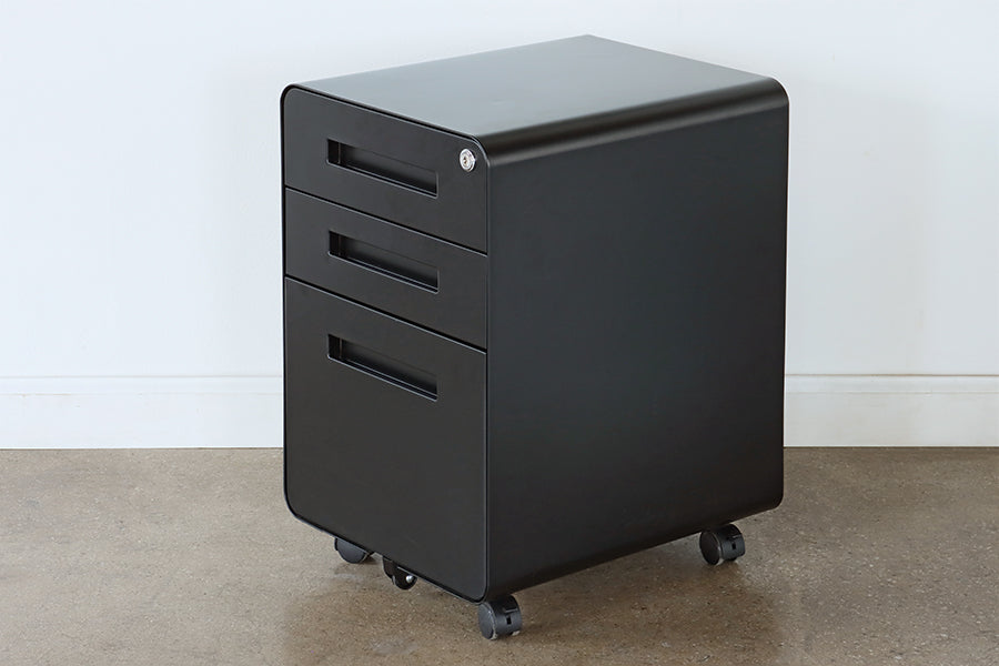 Black Rolling File Cabinet