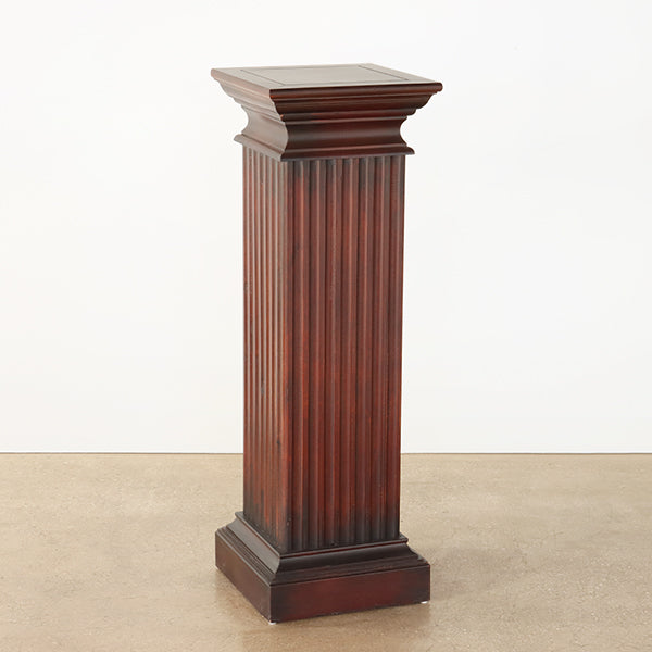 Fluted Column Style Mahogany Pedestals