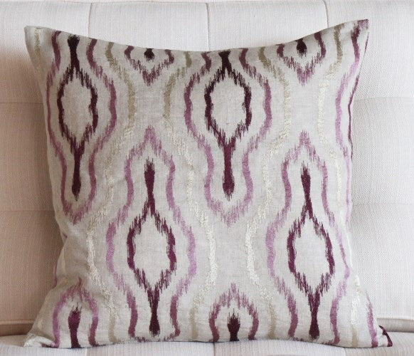 PIL166 - Plum Ikat Pillow