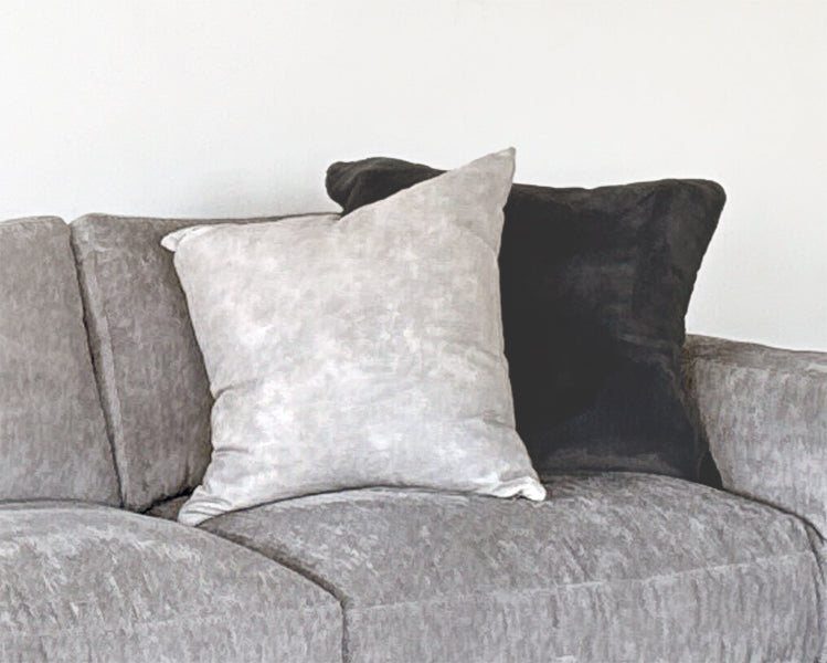 Slate Grey Plush Velvet Pillow