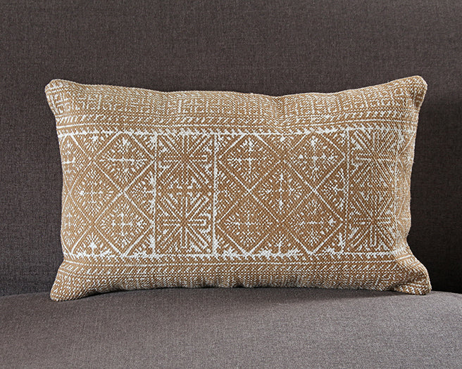 PIL233 Rust Diamond Lumbar Pillow