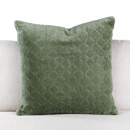 PIL253 - Moss Quilted Velvet Pillow