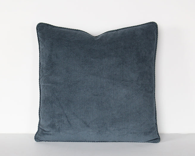 Slate Blue Corduroy Pillow