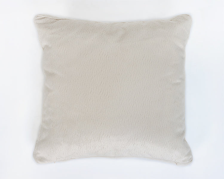 Cream Textured Velvet Pillow