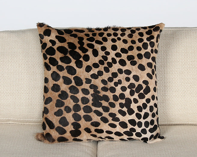 Printed Leopard Pattern On Hide Pillow