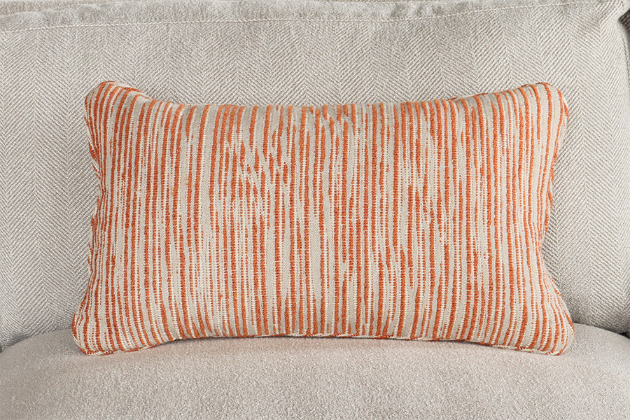 Burnt Orange and Cream Pillow