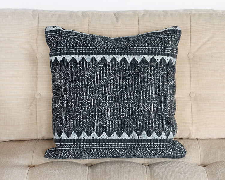 Dark Indigo Tribal Print Pillow