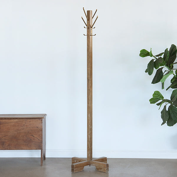 Antique School or Office Coat Rack