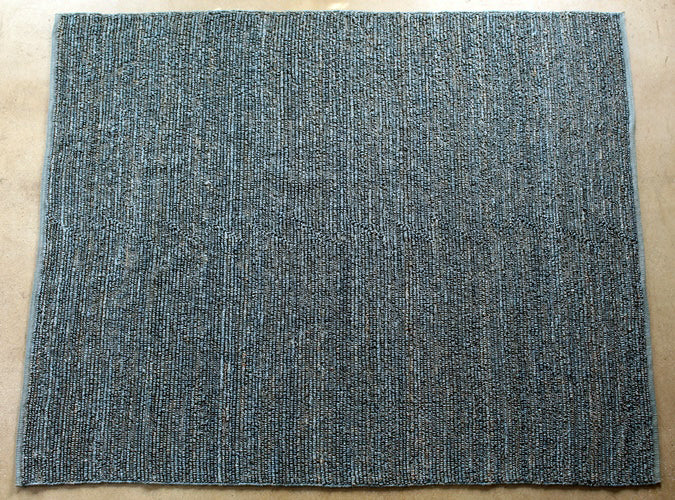 RUG280 8' x 10' Blue-Gray Handwoven Hemp Rug