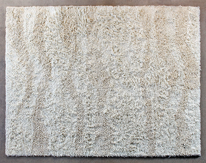 RUG328 8' x 10'6 Beige Wave Shag Rug