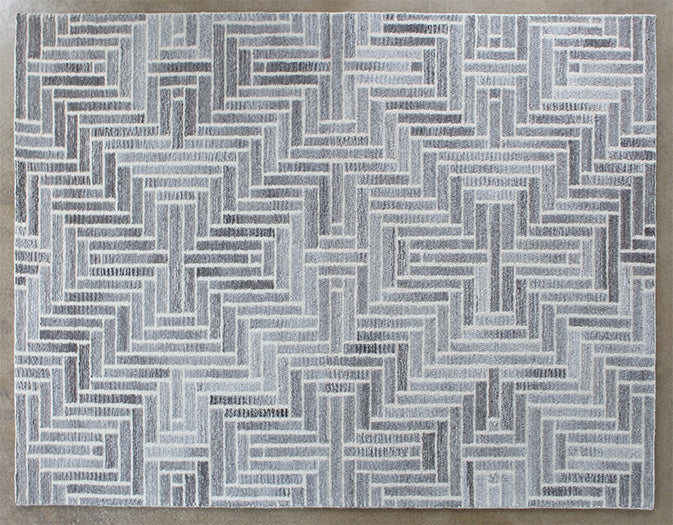 RUG349 - 8 x 10 Taupe Natural Diamond Patterned Rug