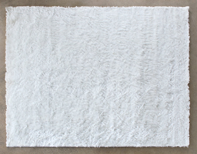 RUG358 - 7’6 x 9’6 Snow White Plush Shag Rug