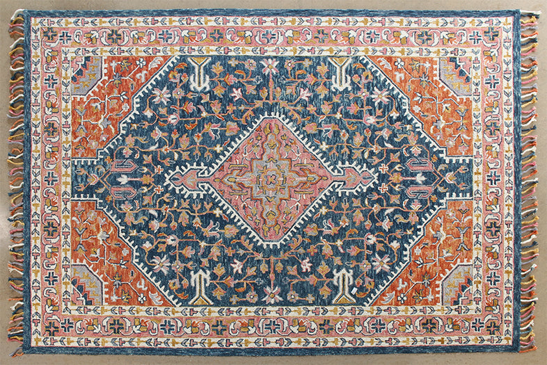 9' 3" X 13' Traditional Multi-color Wool Rug