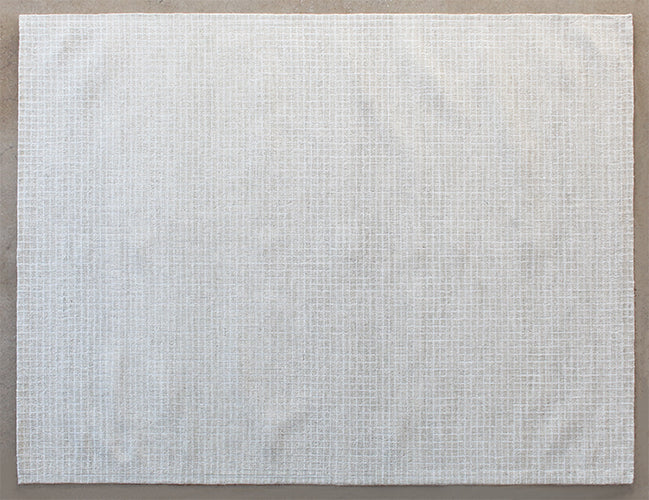 RUG429 - 7'9 X 9'9 Antique Ivory Wool Pile Rug