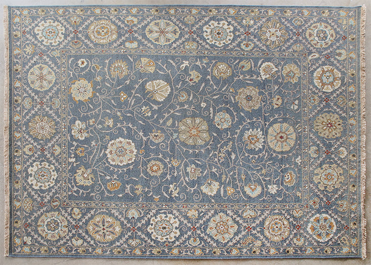 RUG462 - 7'9 x 9'9 Sage Soumak Hand Knotted Wool Rug