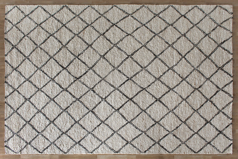 9 X 12 Hemp And Jute Lattice Rug