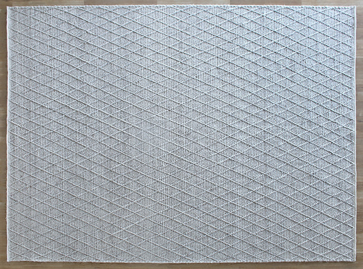 8 X 10 Grey Wool Knotted Rug