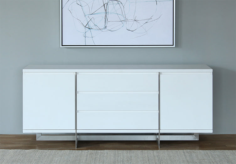 Remi Dining Buffet in Matte White