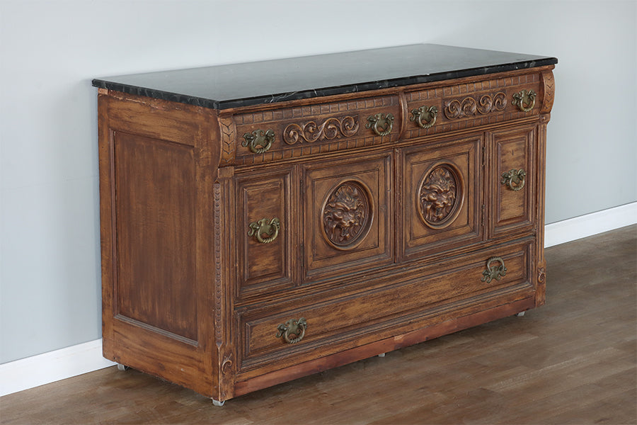 Renaissance Revival Carved Oak Sideboard, Early 20 Century