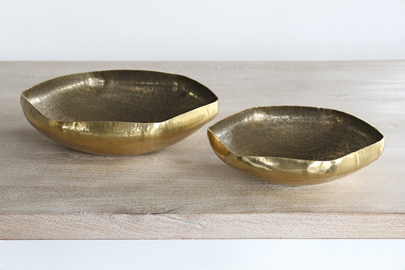 SBOWL12 Set of 2 Valton Hammered Metal Bowls