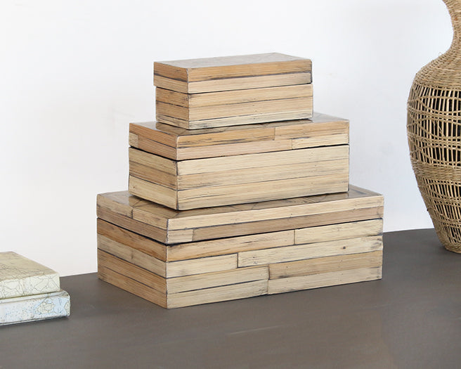 SBOX10 - Set Of 3 Bamboo Boxes