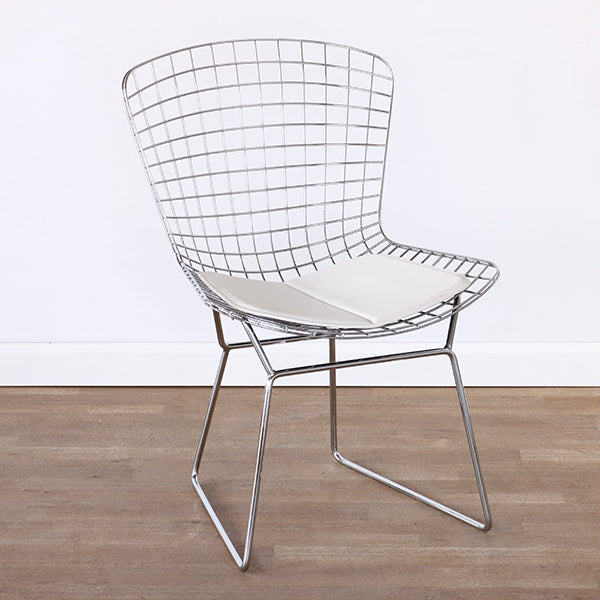 Bertoia Style Chrome Wire Side Chair