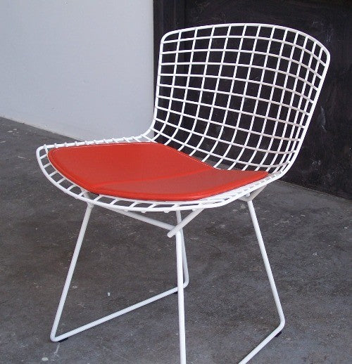 SC07 - White and Orange Bertoia Knoll Chair