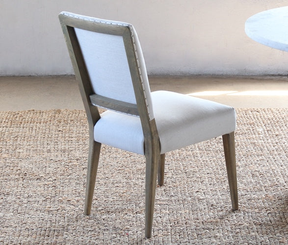 SC145 Linen Dining Chair with Oak Legs